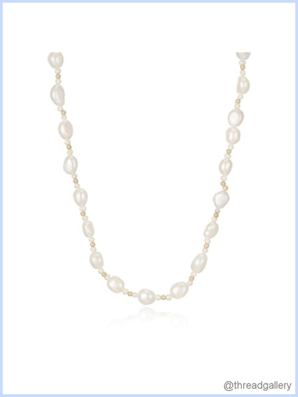 18K Gold Plated Freshwater Baroque Pearl Necklace Heart Clasp Choker